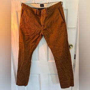 J. Crew Men's 484 Slim Warm Brown Chinos